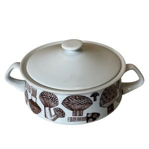 Vtg Mid Century KAJ Franck Arabia of Finland Mushroom Cermaic Covered Casserole